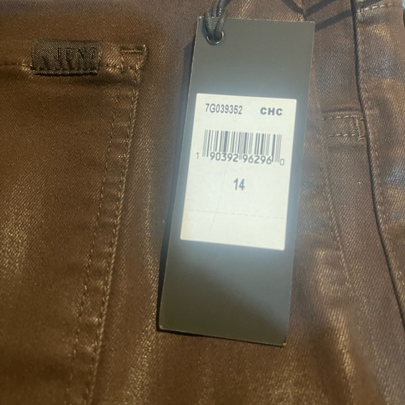 7 For All Mankind Jen7 Women's High Rise Skinny Fit Ankle Jeans faux leather - Picture 8 of 8